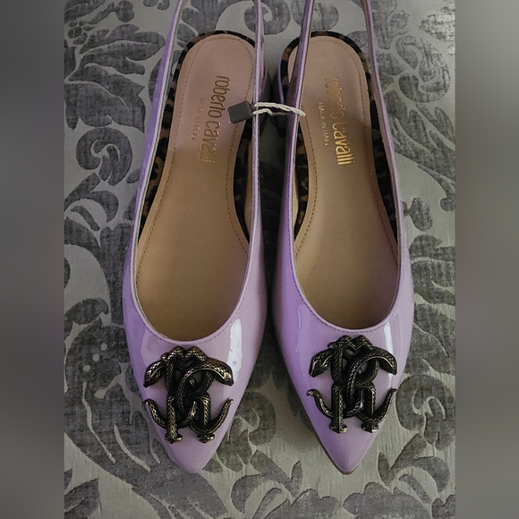 New Authentic Roberto Cavalli Slingback Shoes - Picture 4 of 12